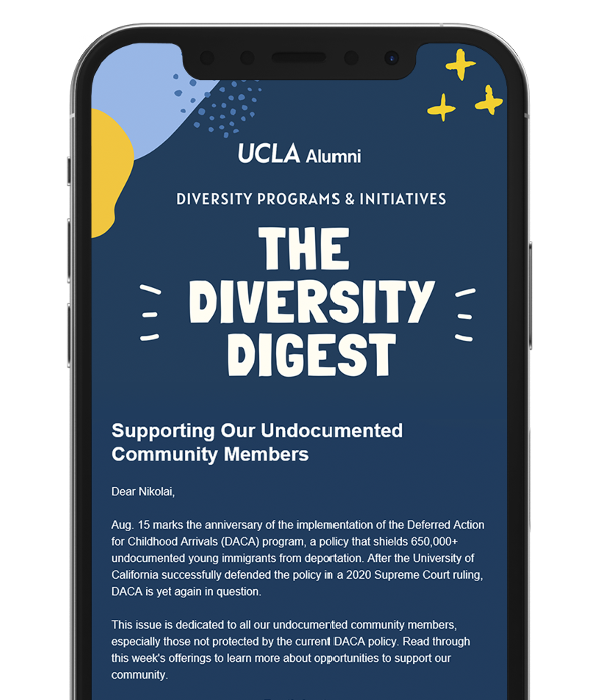 Diversity Digest phone display